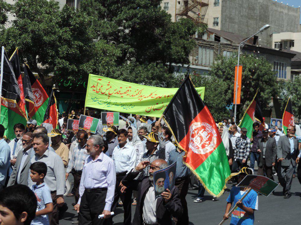 گزارش تصویری از راهپیمایی مهاجران افغانستانی مقیم مشهد