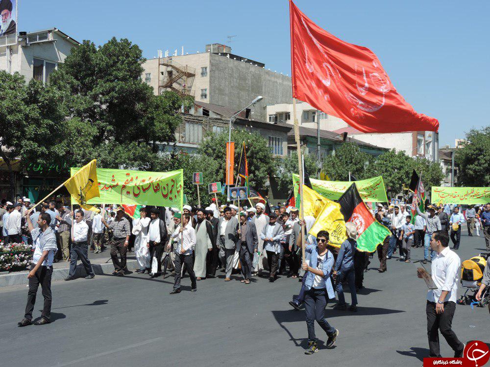 گزارش تصویری از راهپیمایی مهاجران افغانستانی مقیم مشهد