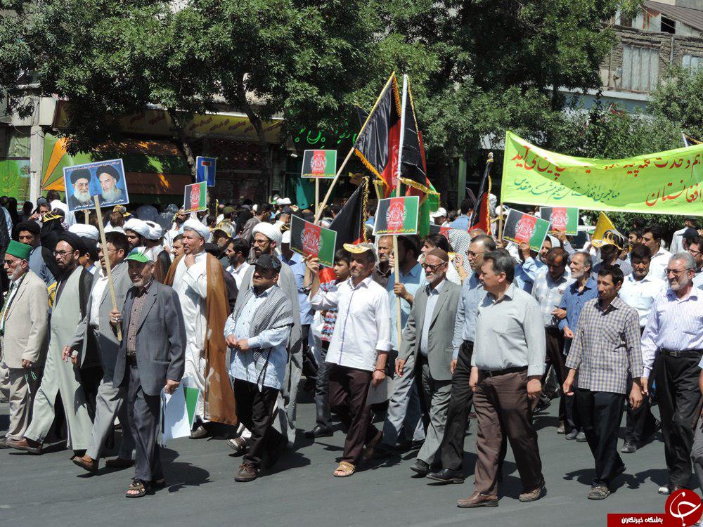 گزارش تصویری از راهپیمایی مهاجران افغانستانی مقیم مشهد