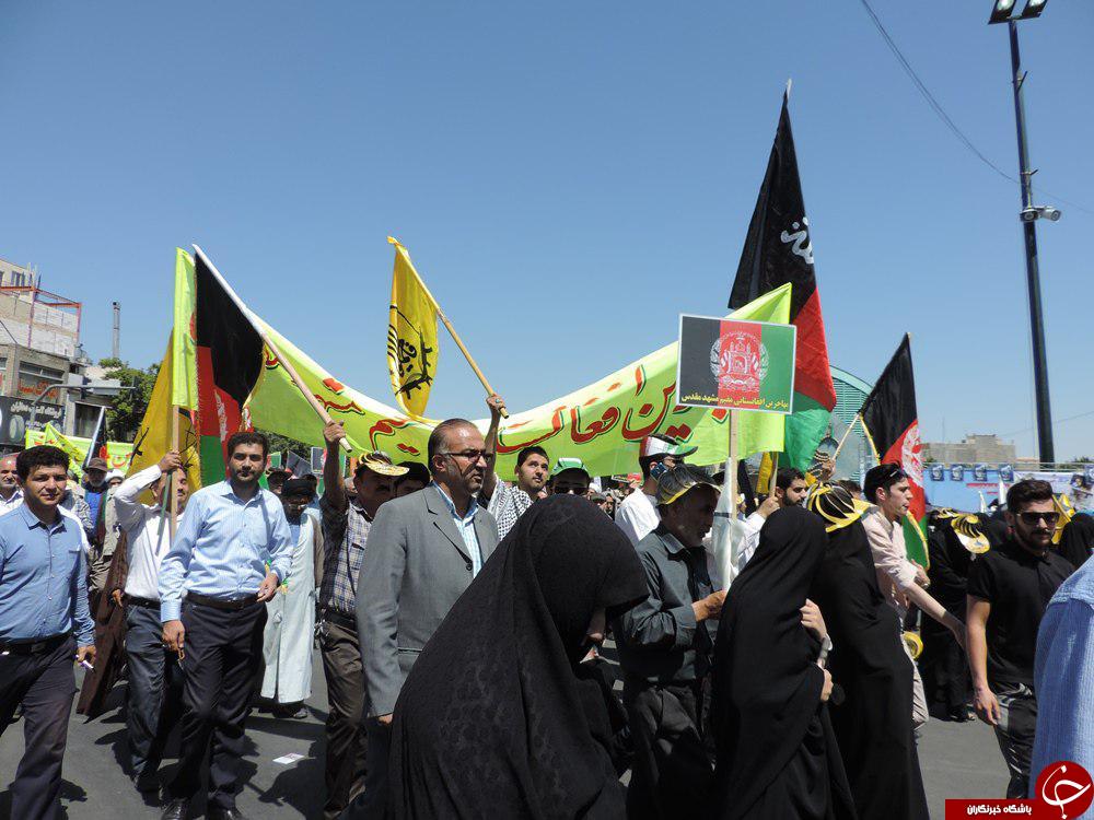 گزارش تصویری از راهپیمایی مهاجران افغانستانی مقیم مشهد