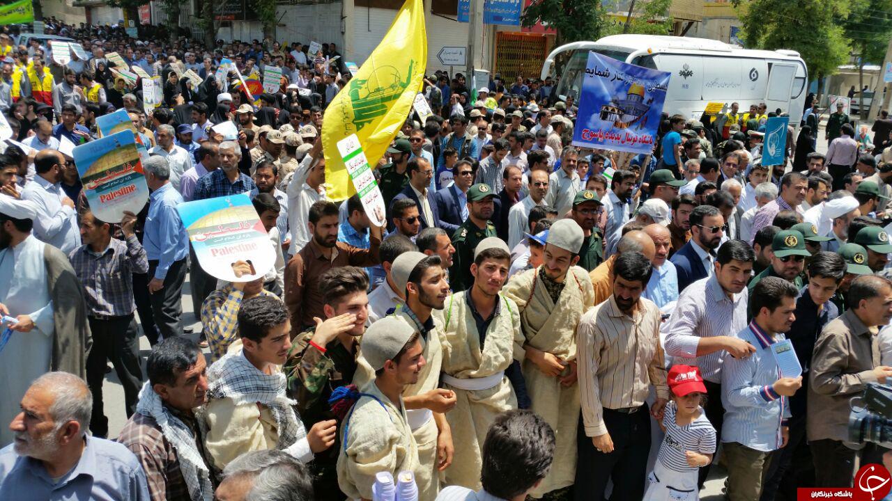 حضور پرشور مردم یاسوج در راهپیمایی روز قدس + تصاویر