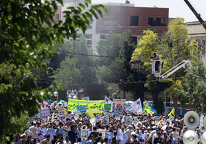 برپایی باشکوه راهپیمایی روز قدس در چهارمحال و بختیاری برپایی باشکوه راهپیمایی روز قدس در چهارمحال و بختیاری