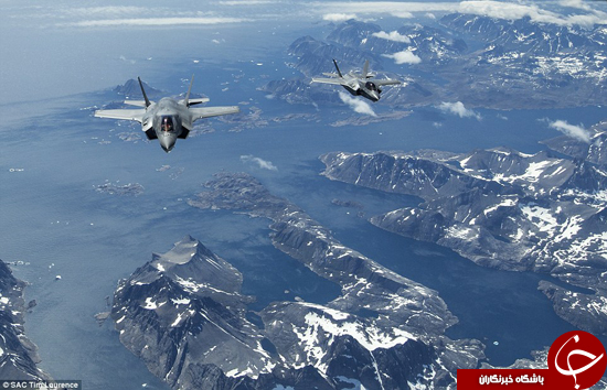 پرواز هواپیماهای F-35 بر فراز دریای شمال +تصاویر