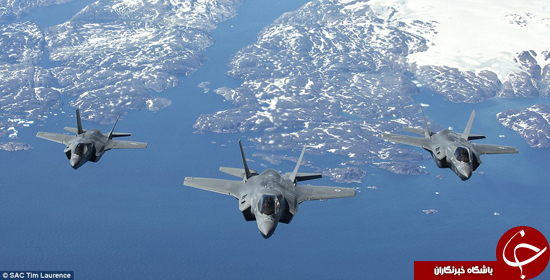 پرواز هواپیماهای F-35 بر فراز دریای شمال +تصاویر