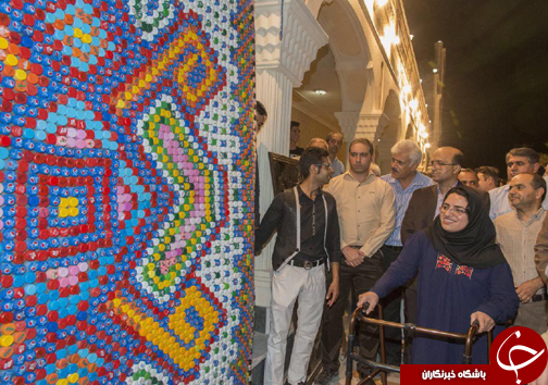 فروش نخستین فرش پلاستیکی به نفع معلولان بستکی +تصویر