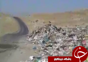 شهروندخبرنگار:انبوهی از زباله در جاده روستای گلزرد + فیلم