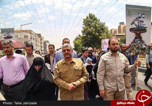 عکس: فرمانده سپاه و همسرش در روز قدس