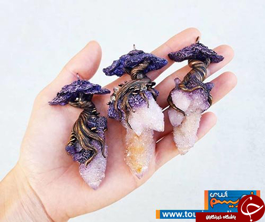 عکس/خلق آثار هنری با تراشیدن جواهر سنگ&zwnj;ها