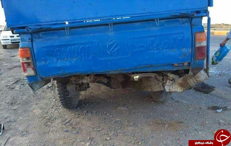 مرگ تلخ کودک در انحراف نیسان وانت آبی رنگ