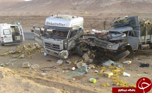 شاخ به شاخ شدن دو خودرو با 3 مصدوم+تصاویر