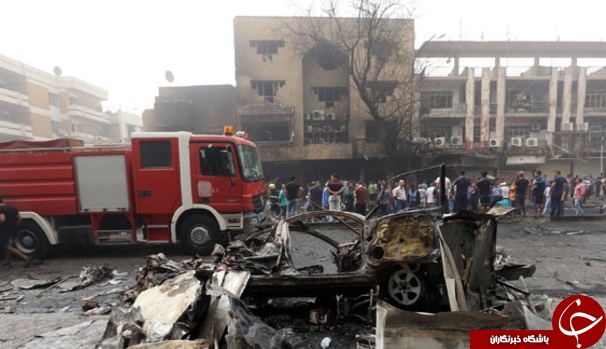 انفجارمنطقه الکراده بغداد قبل و بعد +عکس