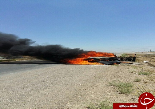 یک دستگاه خودرو اتش گرفت