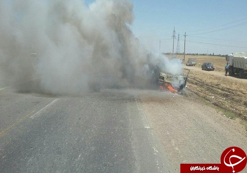 یک دستگاه خودرو اتش گرفت