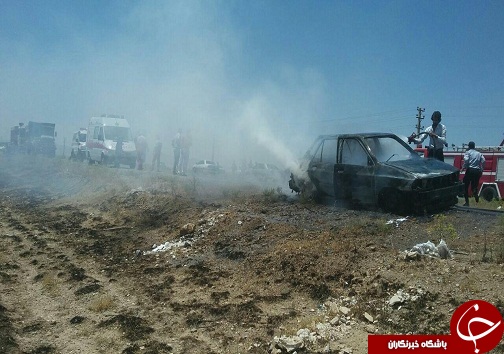 یک دستگاه خودرو اتش گرفت