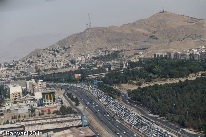 محور چالوس بسته شد/بارش باران و مه گرفتگی در 5 محور +تصاویر