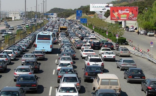 ترافیک سنگین در محورهای مواصلاتی استان