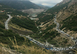 ترافیک سنگین در جاده کندوان