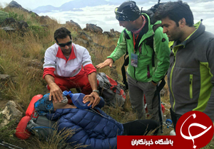 نجات یک کوهنورد در ارتفاعات دماوند