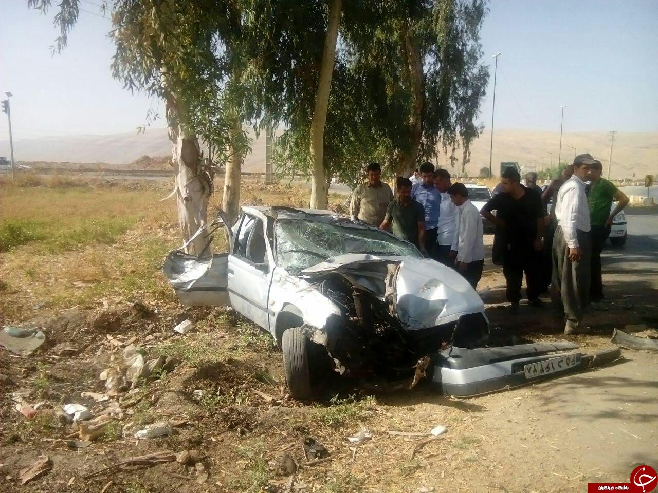 واژگونی مرگبار پژو 405 + تصاویر
