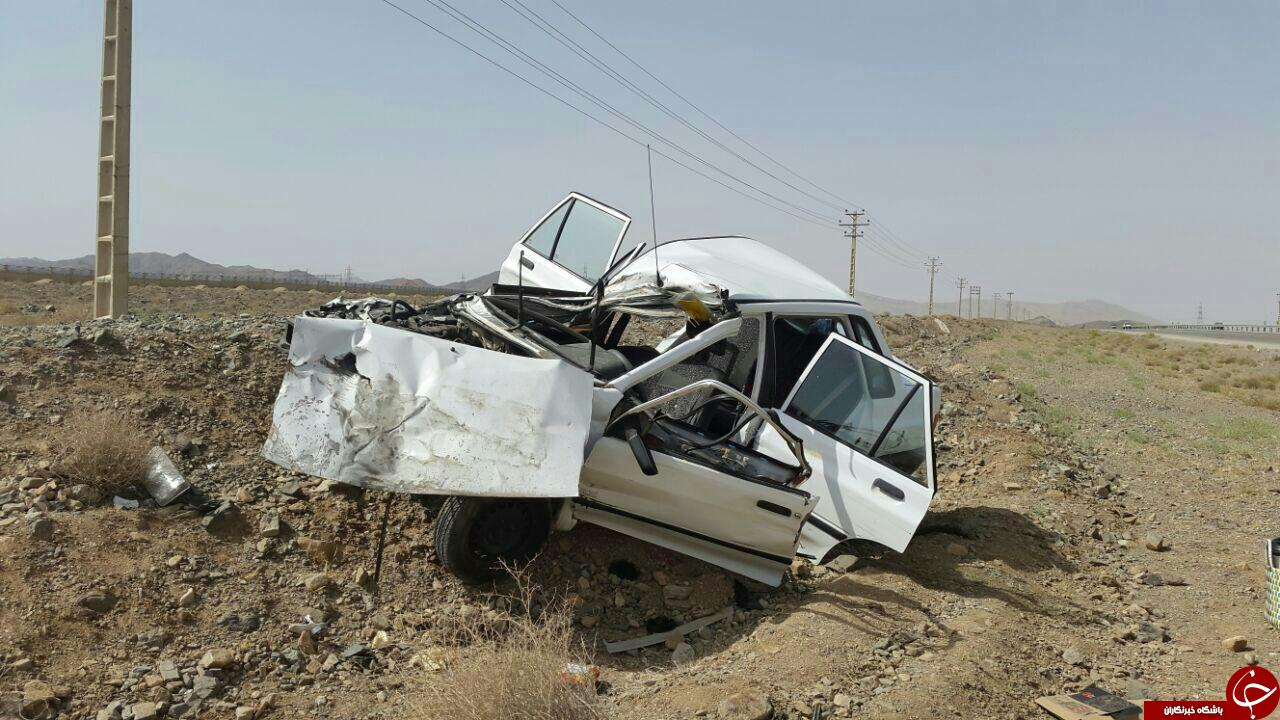 برخورد خونین پراید با تریلر + عکس