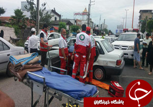 برخورد پراید و پژو 206 درنشتارود