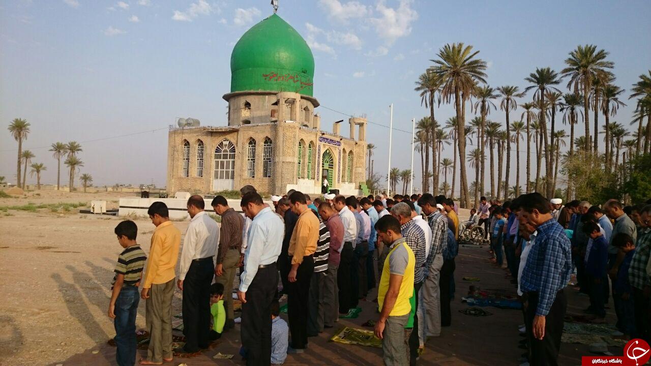 تصاویری زیبا از نماز عید فطر در جوار امام زاده شاهزاده یعقوب(ع)