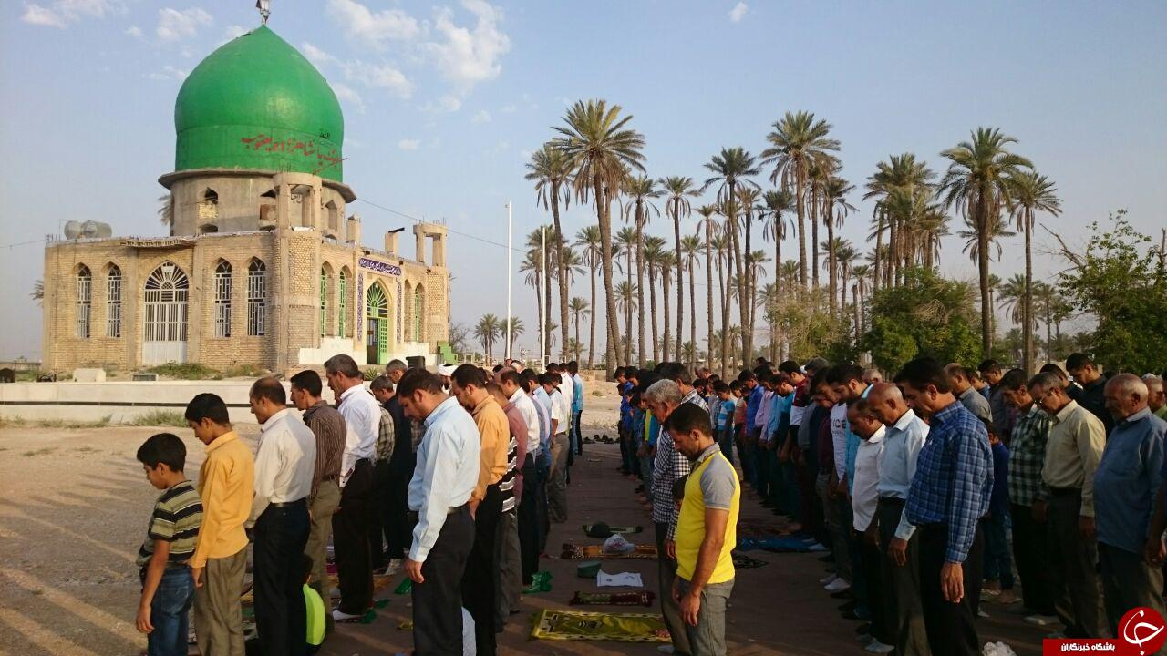 تصاویری زیبا از نماز عید فطر در جوار امام زاده شاهزاده یعقوب(ع)