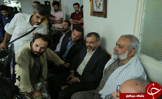 سردار نقدی از پشت صحنه سریال &laquo;آرام میگیریم&raquo; بازدید کرد + تصاویر