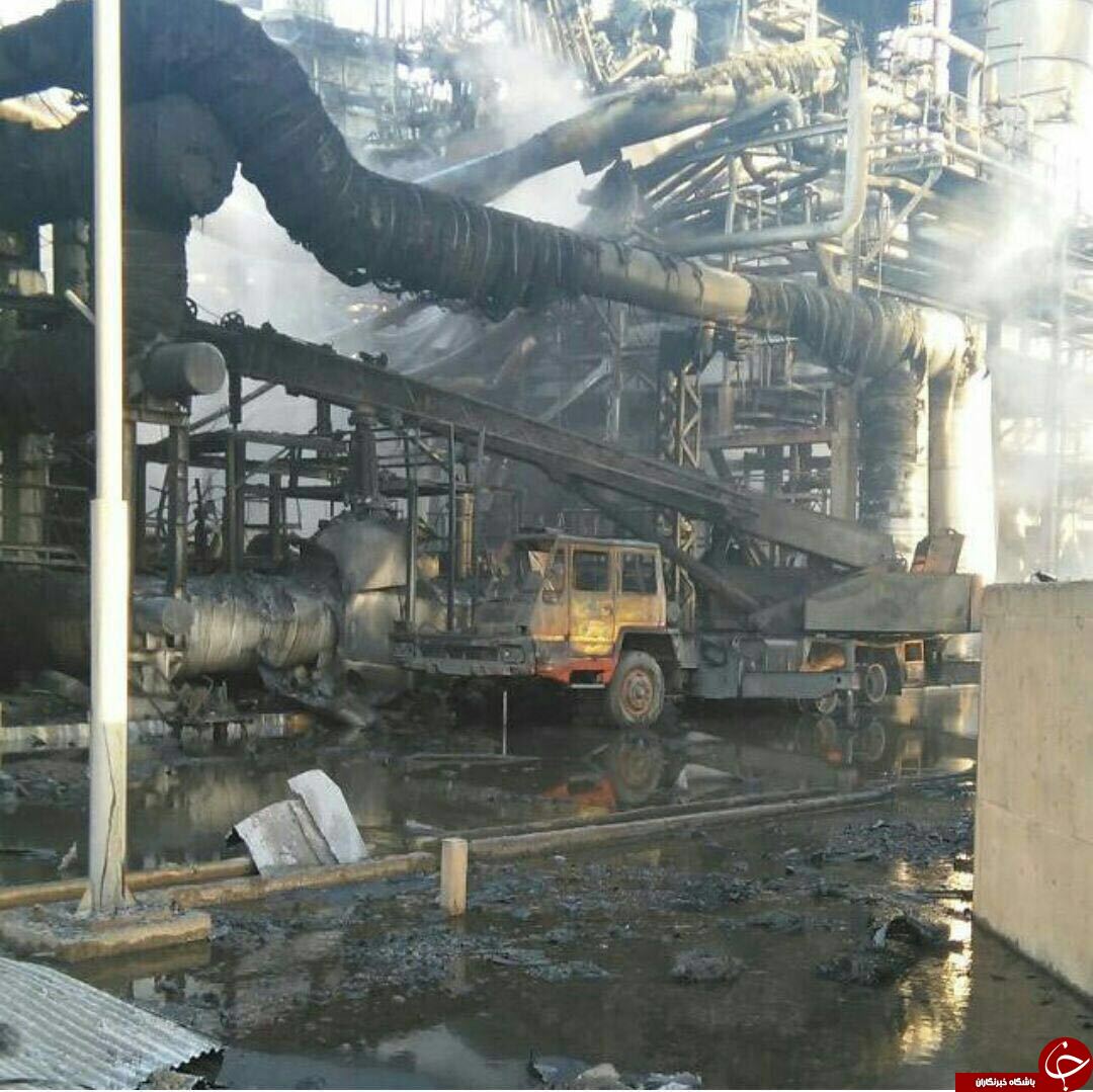 انفجار در پتروشیمی بوعلی؛ از عکس یادگاری زنگنه تا جانفشانی آتش&zwnj;نشان&zwnj;ها+تصاویر