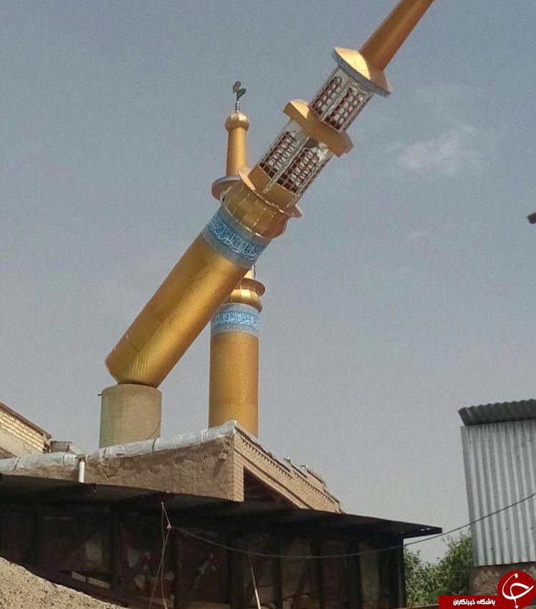 گلدسته&zwnj;ای که در هوا معلق مانده + تصاویر