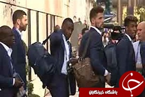 بازیکنان فرانسه راهی ورزشگاه شدند