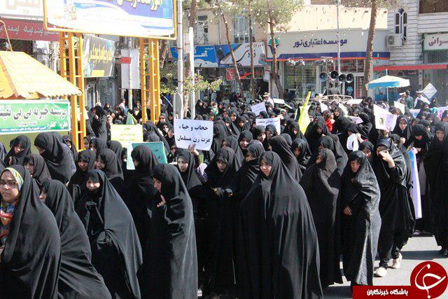 راهپیمایی و اجتماع روز ملی عفاف و حجاب در گناباد+ تصویر