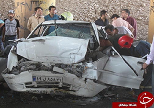 چهار مصدوم در تصادف یک دستگاه خودرو