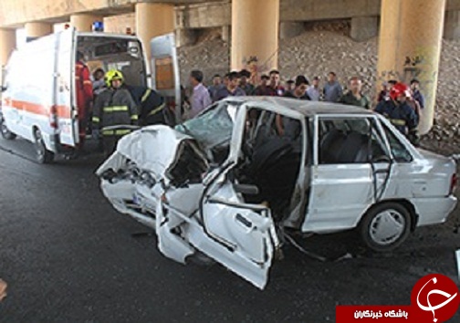 چهار مصدوم در تصادف یک دستگاه خودرو
