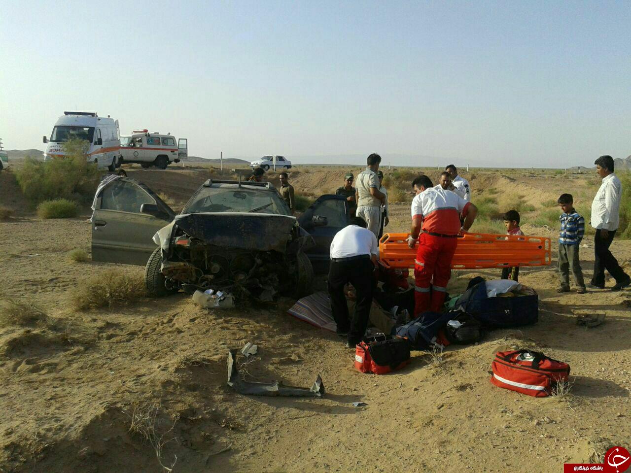 پنج مصدوم در حادثه واژگونی خودرو سمند+ تصویر