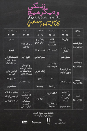 نمایش فیلم‌های عباس کیارستمی در خانه هنرمندان ایران
