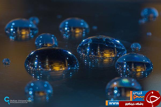 عکس/ شهـرهای معروف دنیا را در قطره آب ببینید!