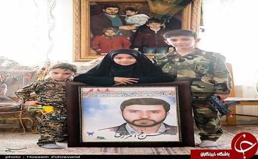 دلنوشته دختر خردسال شهید مدافع حرم در جشن تولد پدر