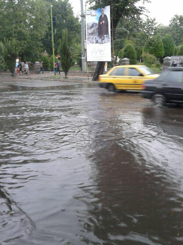 بارش شدید باران در رشت + تصاویر
