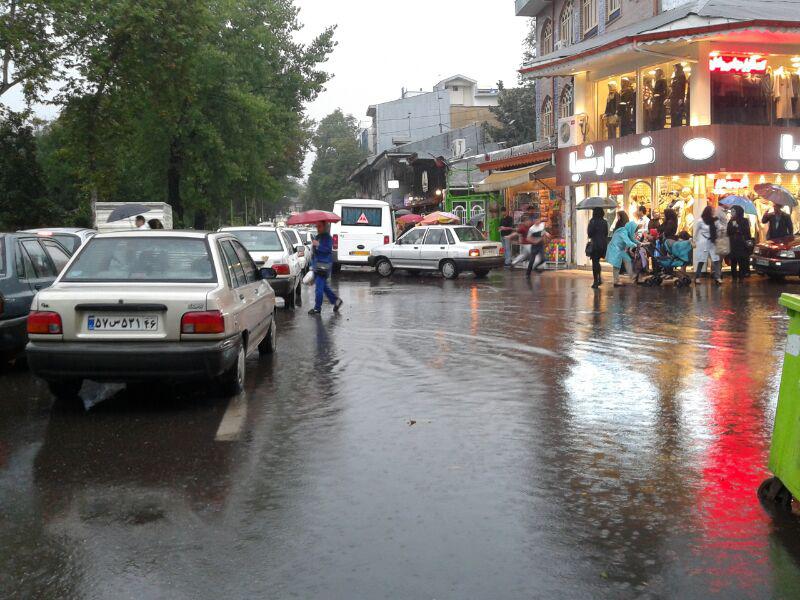 بارش شدید باران در رشت + تصاویر