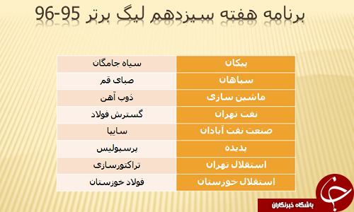 برنامه نیم فصل اول لیگ برتر فوتبال اعلام شد