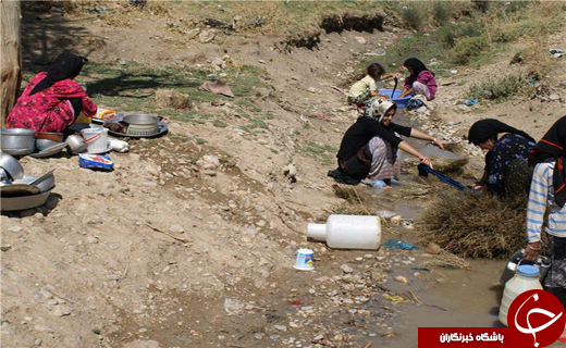 قطعی آب در روستاهای لرستان به روایت تصویر