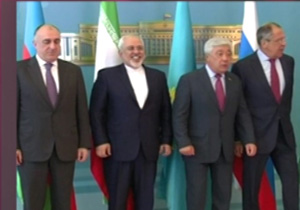 دیدارهای چندجانبه در نشست وزرای پنج کشور ساحلی دریای خزر + فیلم