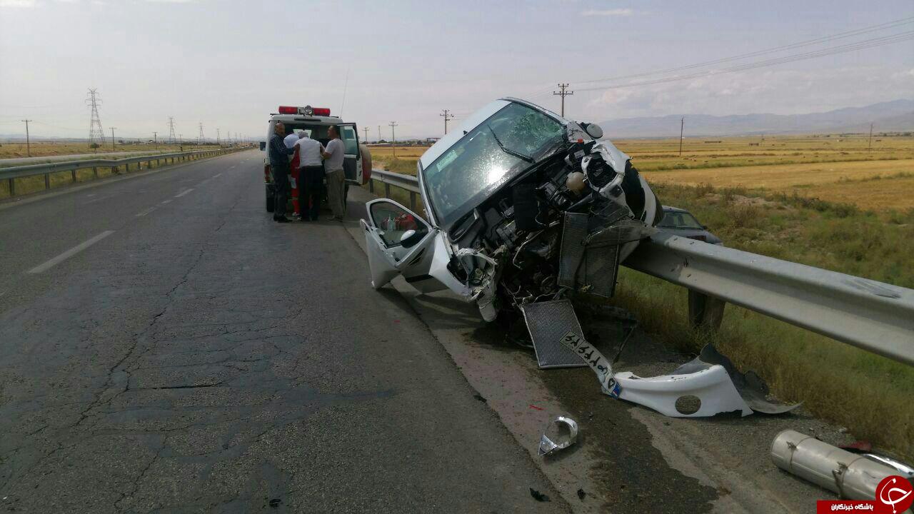 دو حادثه رانندگی در محور قوچان به مشهد +تصویر