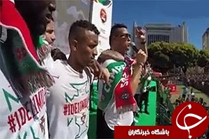 جشن بازیکنان پرتغال در لیسبون+فیلم