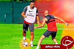 فیلم گلها و حرکات تکنیکی ستارگان فوتبال در تمرینات