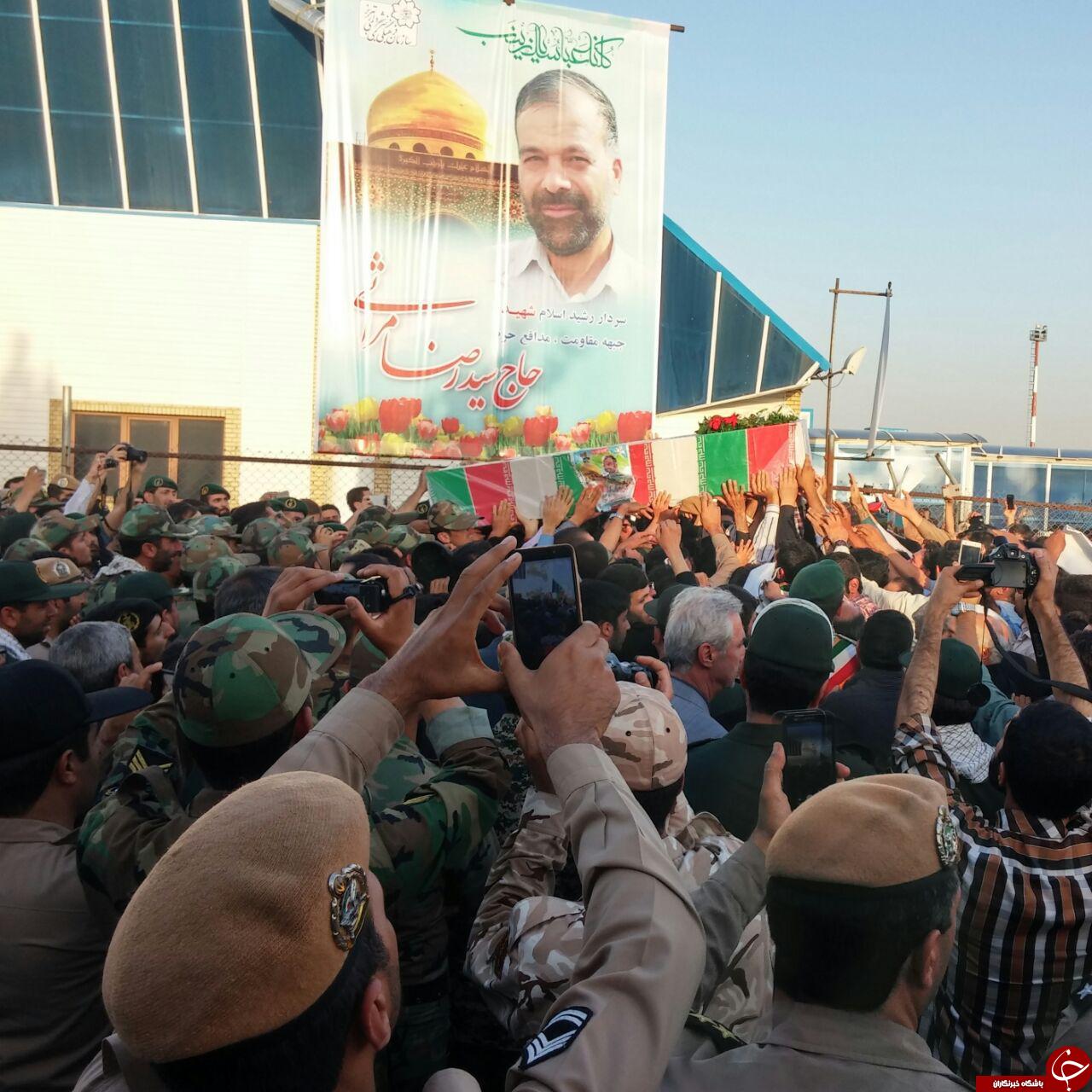 ورود پیکر مطهر شهید مدافع حرم به خاک پاک ایران + تصاویر