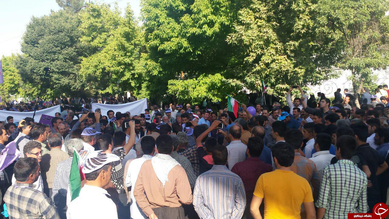 استقبال پرشور کرمانشاهیان از رییس جمهور+ تصاویر