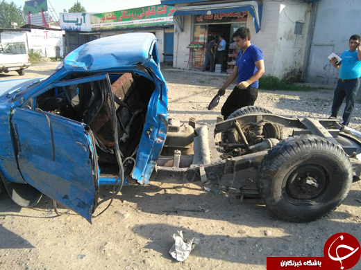 دو کشته در پی واژگونی نیسان + تصاویر