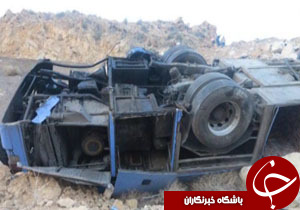 چپ کردن اتوبوس در سروستان کشته نداشت + فیلم